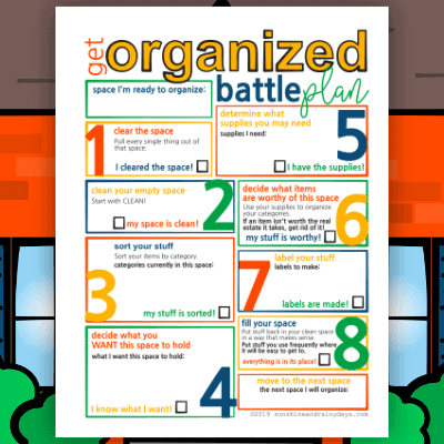 Get Organized Battle Plan Worksheet