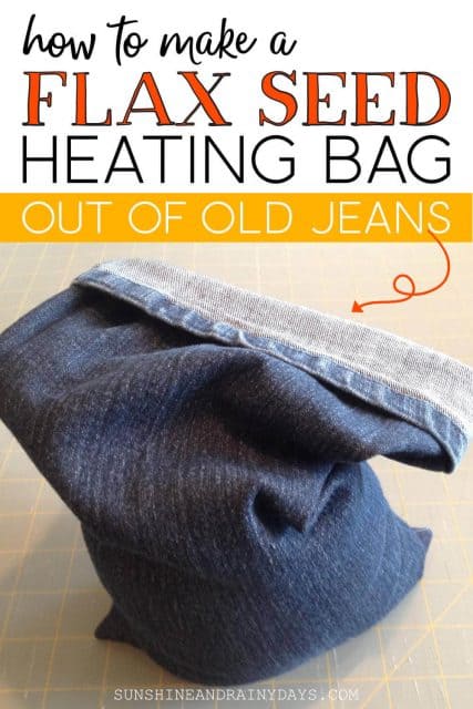 How To Make A Flax Seed Heating Bag Out Of Old Jeans - Sunshine and ...