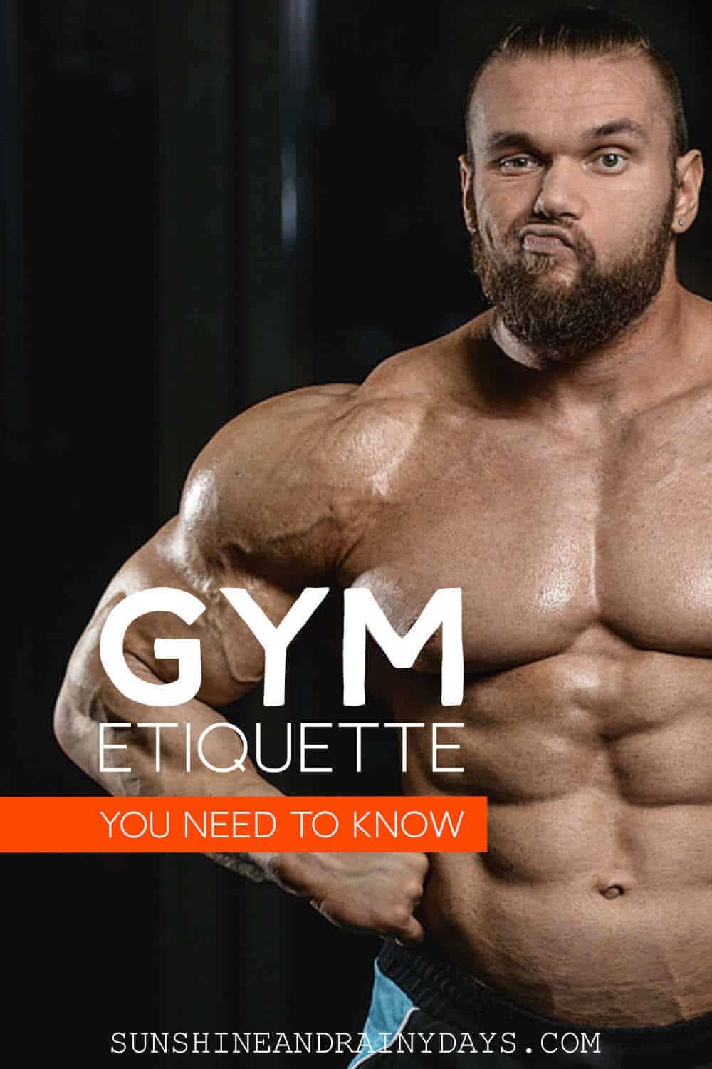 Muscle Man and the words: Gym Etiquette You Need To Know