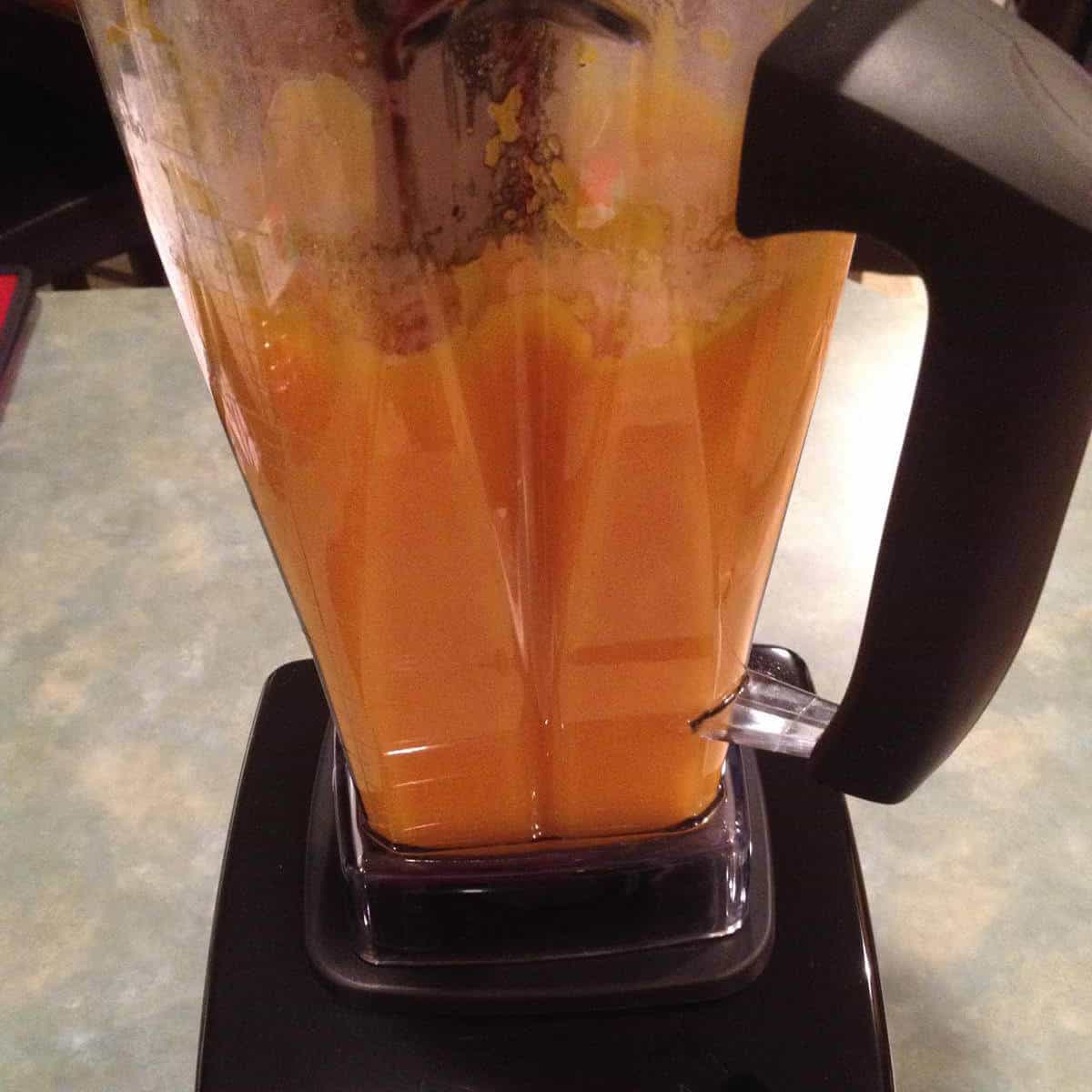 Pumpkin puree that's been blended in a Vitamix.