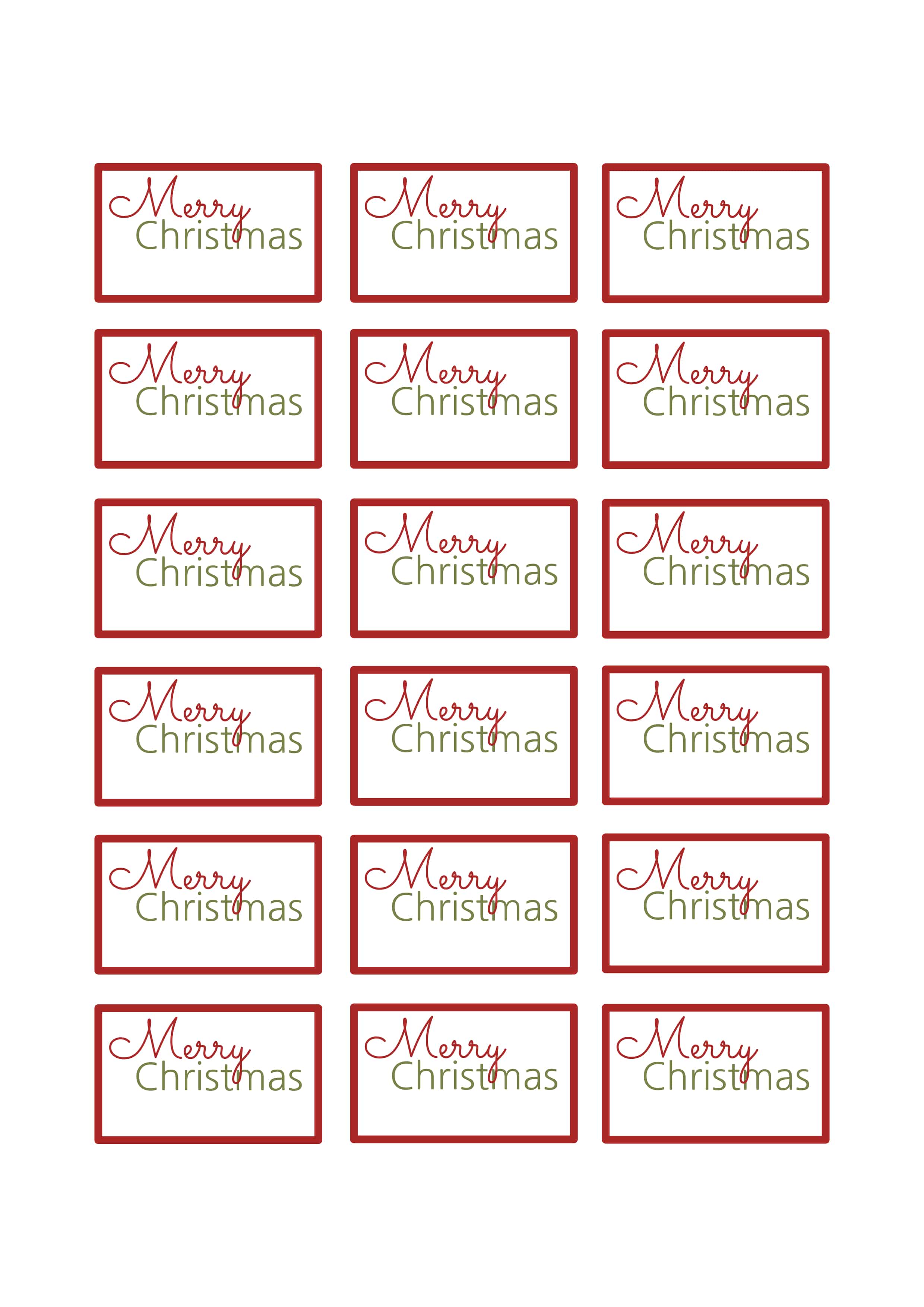 Free Gift Tags Printable Christmas Printable Templates