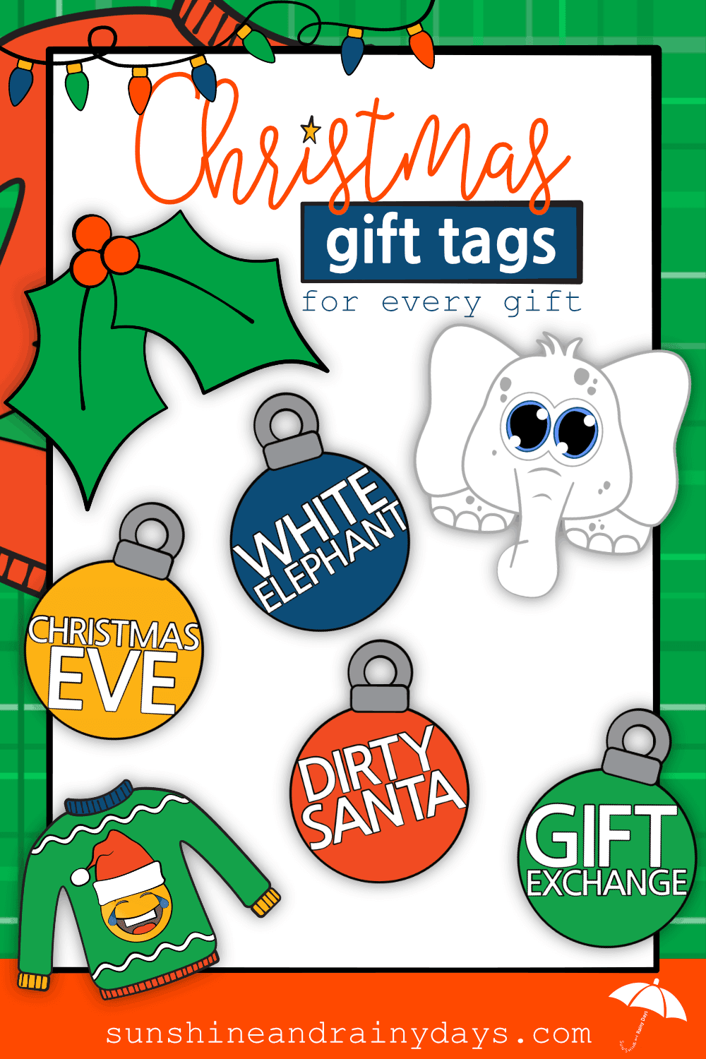 free printable christmas gift tags kids