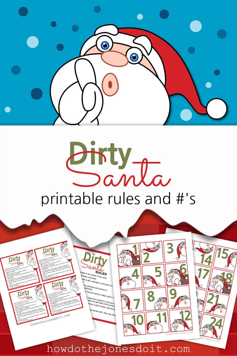 Free Printable Dirty Santa Rules Printable Templates