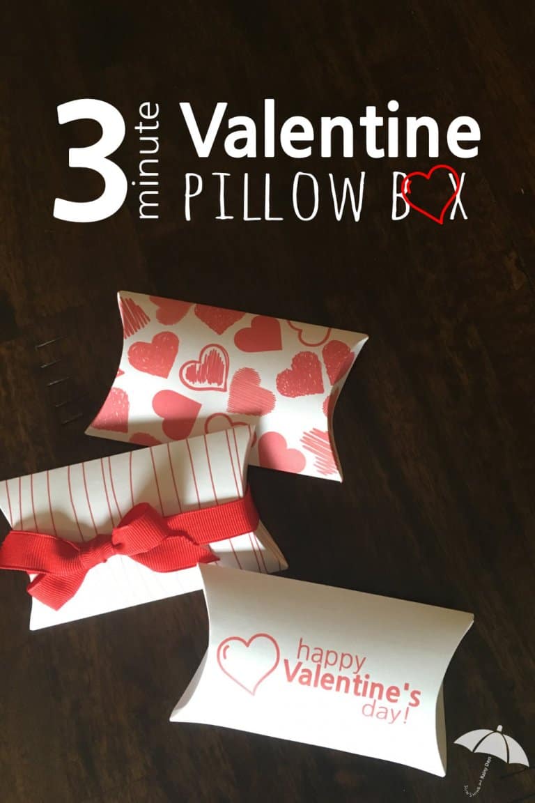 Printable Valentine Pillow Boxes