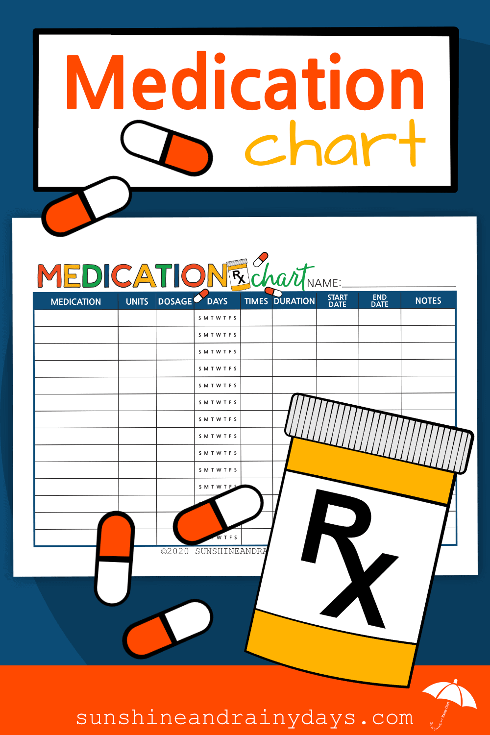 Simple Medication Chart Printable