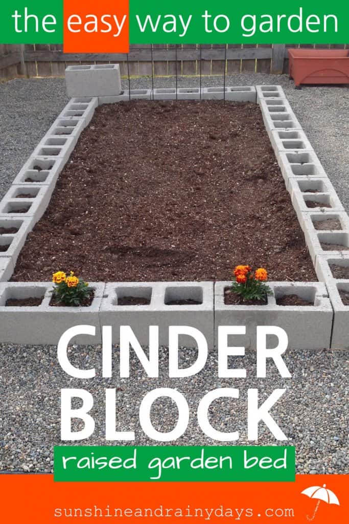 Cinder Block Raised Garden Bed