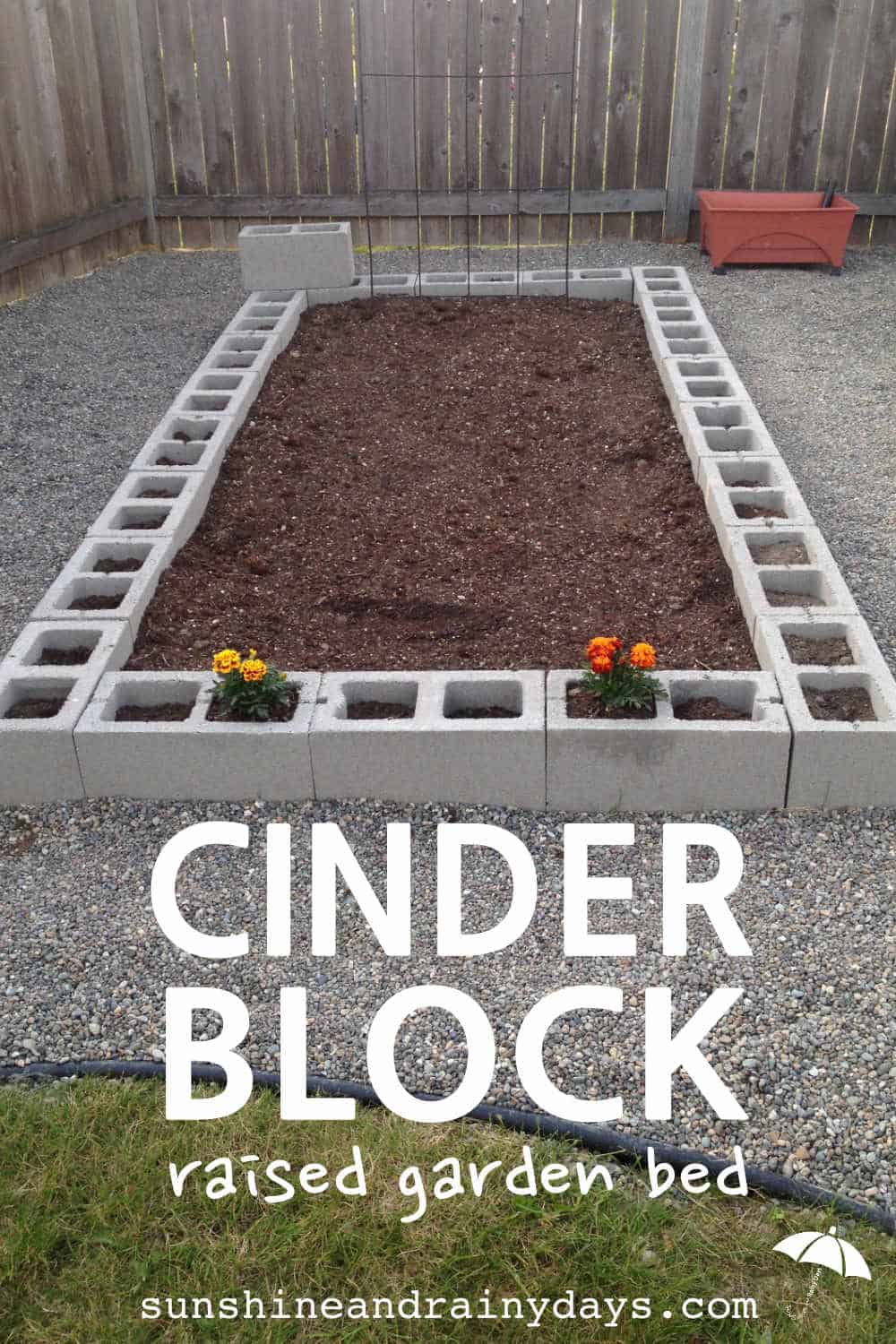 how to build a cinder block raised garden bed - sunshine