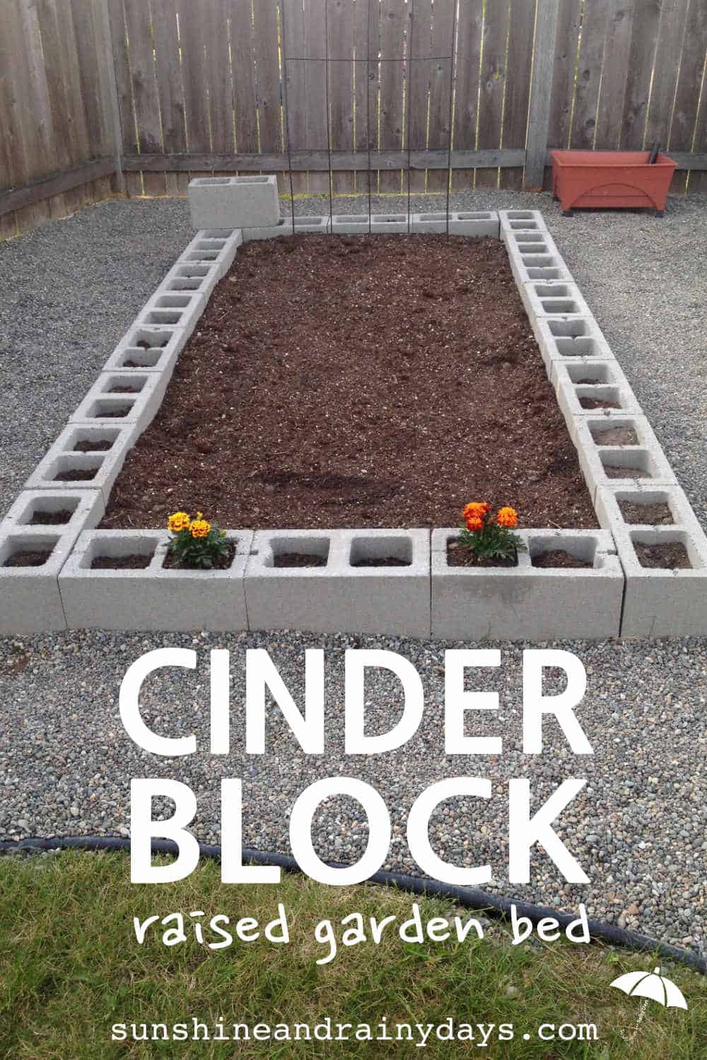 How to Build a Cinder Block Raised Garden Bed - Sunshine And Rainy Days