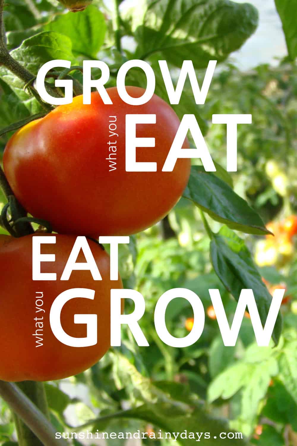 Grow what you eat eat what you grow