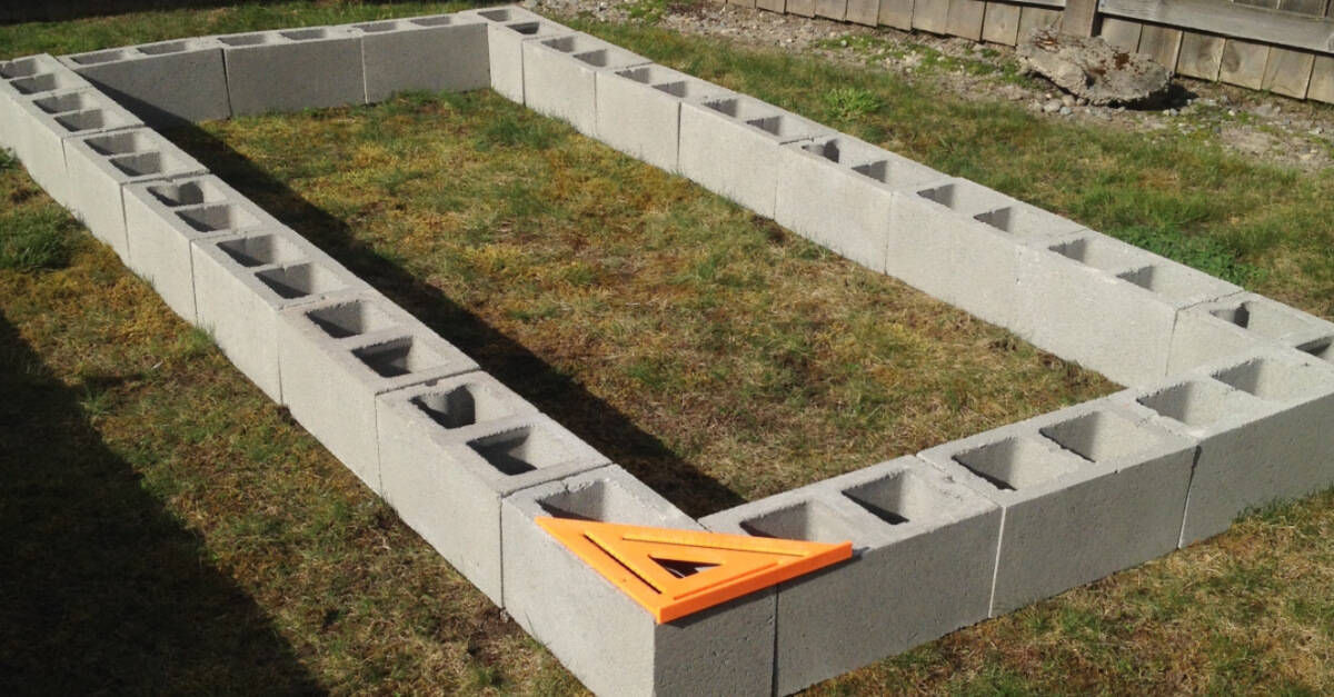 concrete block raised bed