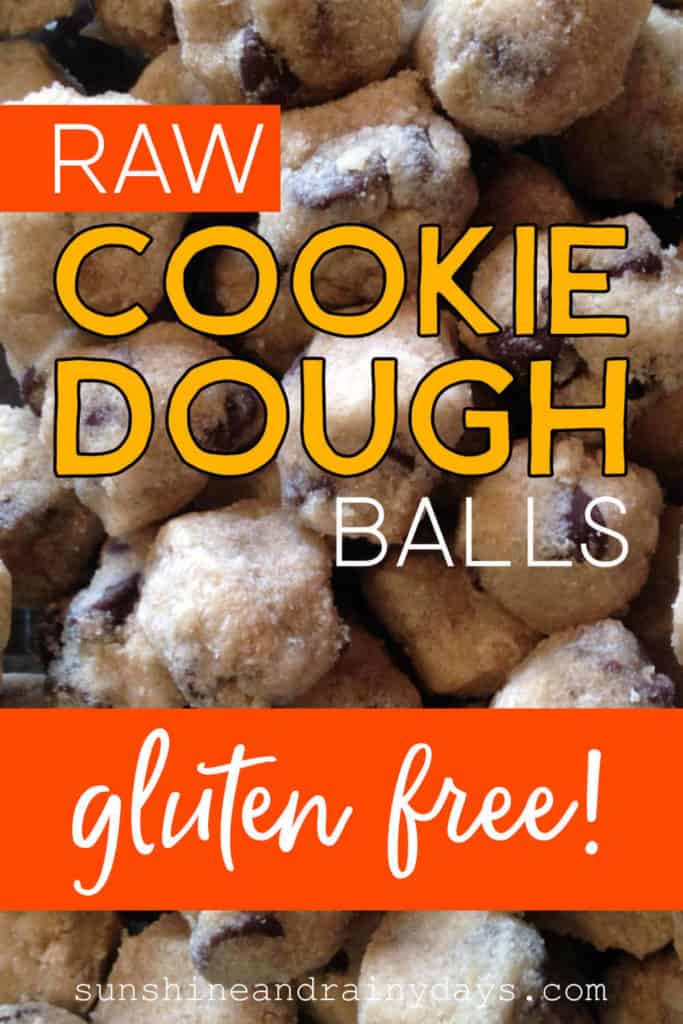 Raw cookie dough balls that are gluten free!