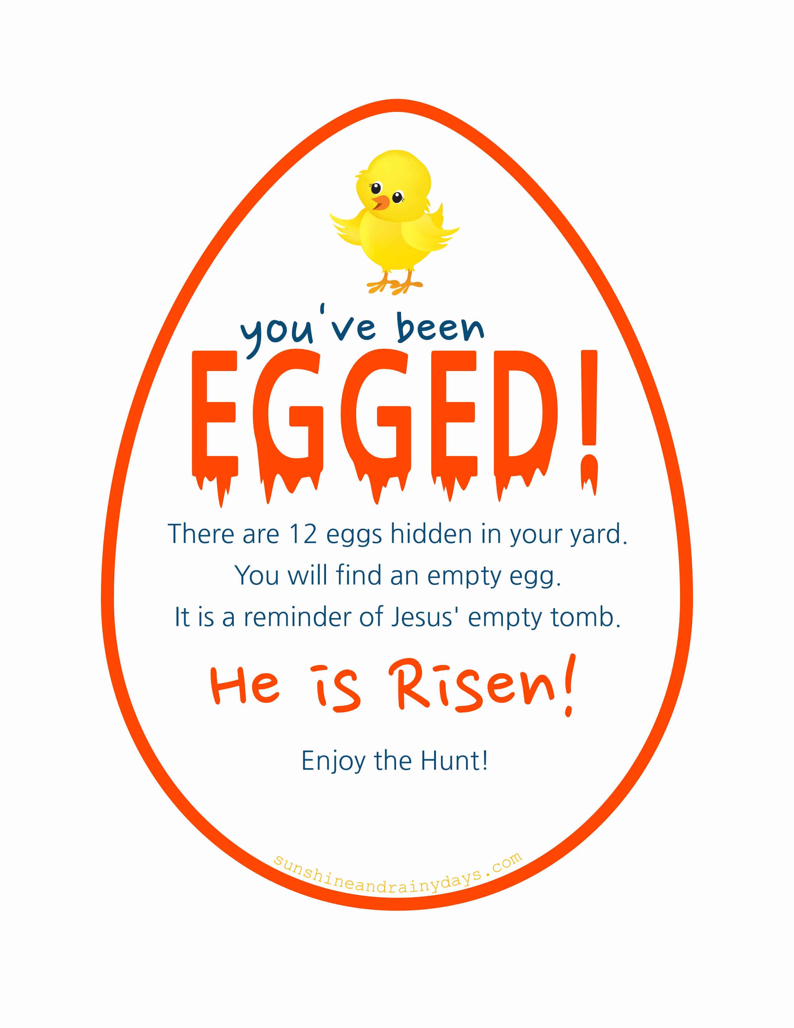 You ve Been EGGED Sunshine And Rainy Days