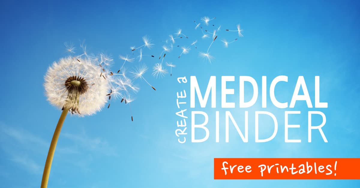 Medical Binder Printables - Sunshine and Rainy Days