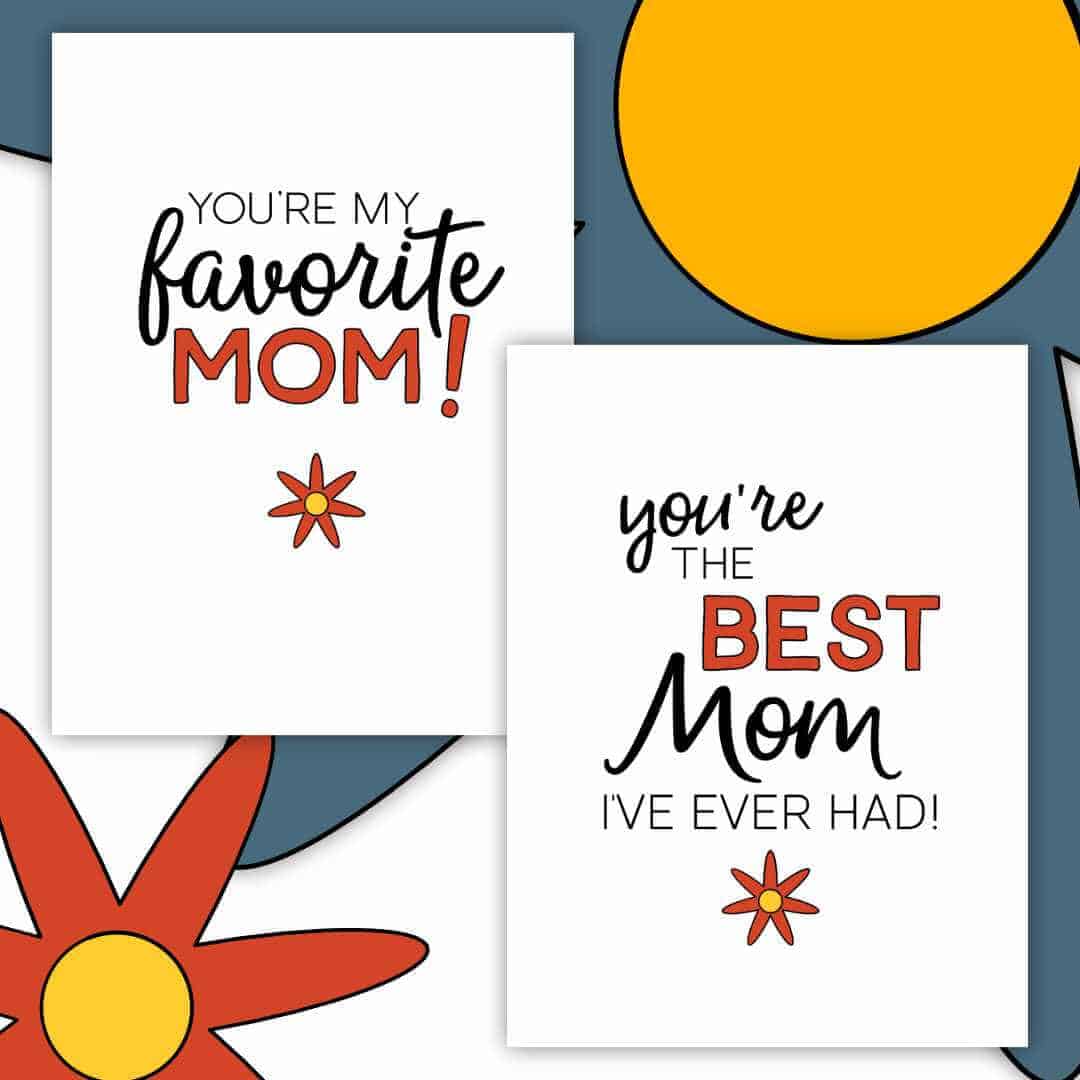 Mother's Day Free Printable Notecard - Sunshine and Rainy Days