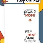 Mother's Day Free Printable Notecard - Sunshine and Rainy Days