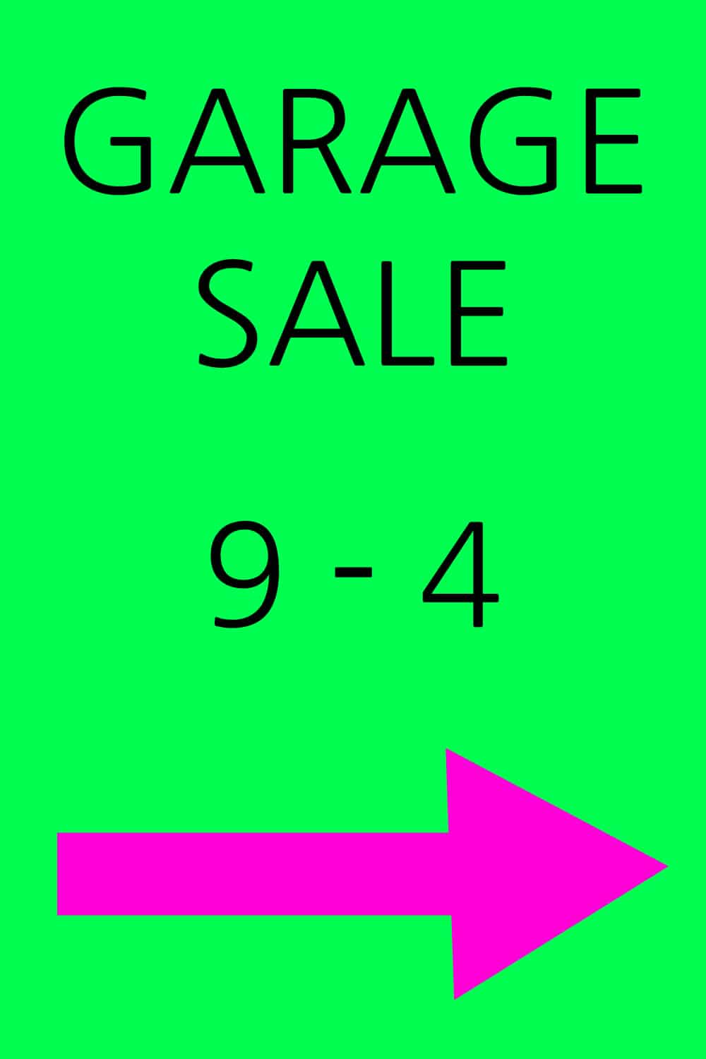 Garage Sale Sign