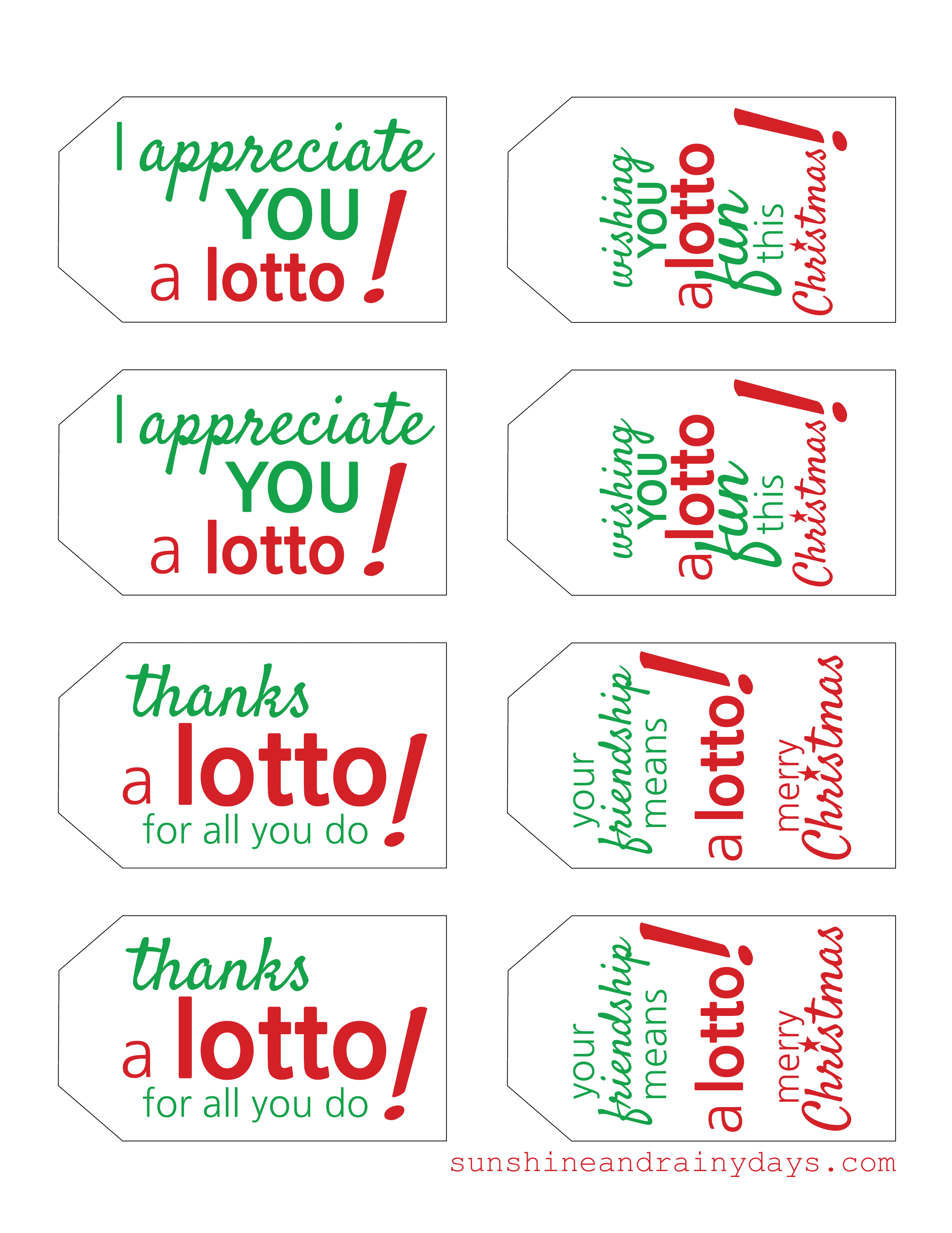 Holiday Lottery Scratch-Off Ticket Gift Idea + Printable Cards