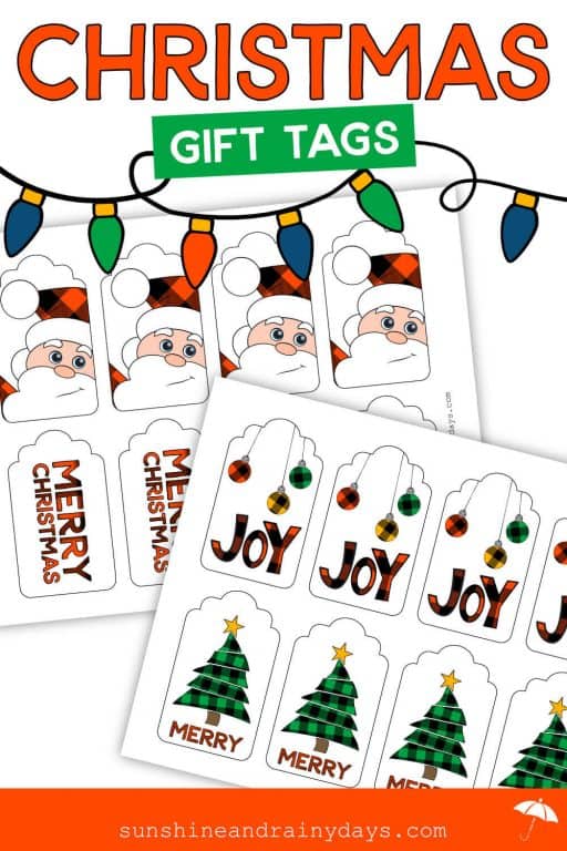 Christmas Gift Tag Printable - Sunshine and Rainy Days