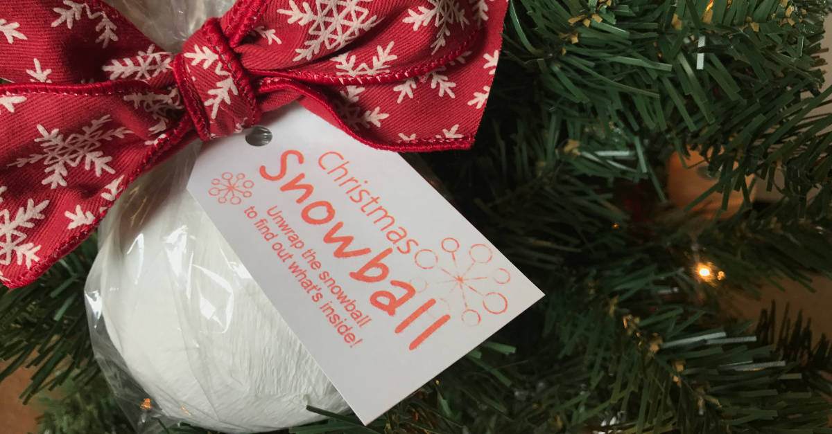 Christmas Snowball - A Creative Way to Give Money! - Sunshine and Rainy