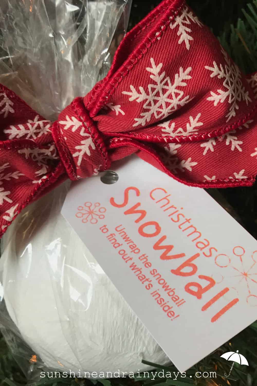 Christmas Snowball - A Creative Way to Give Money! - Sunshine and Rainy