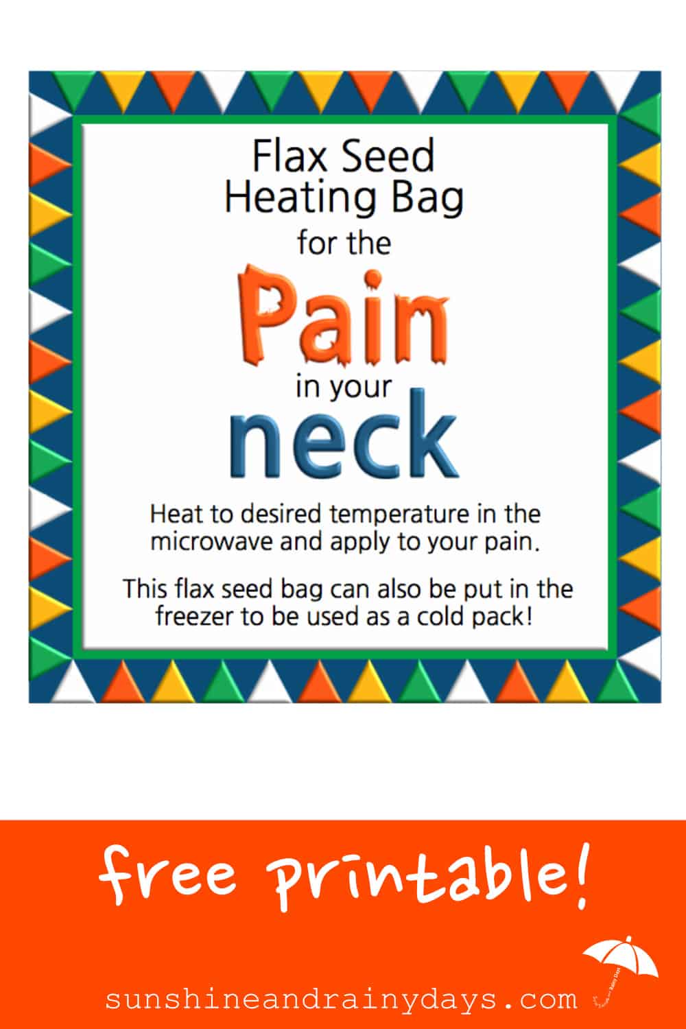 How To Make A Flax Seed Heating Bag Sunshine and Rainy Days