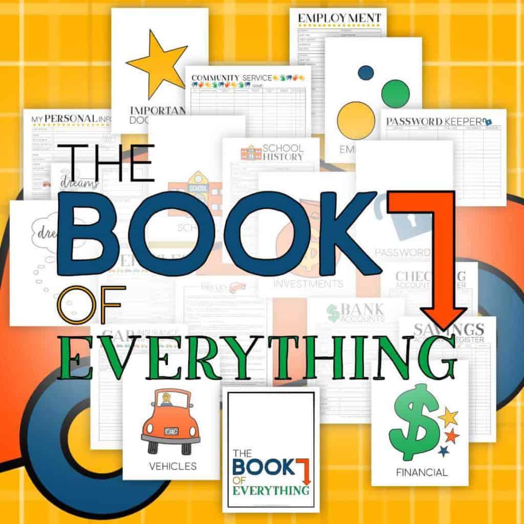 The Book Of Everything printable pages.