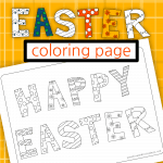 The Happy Easter Coloring Page is here to help you Celebrate Easter!