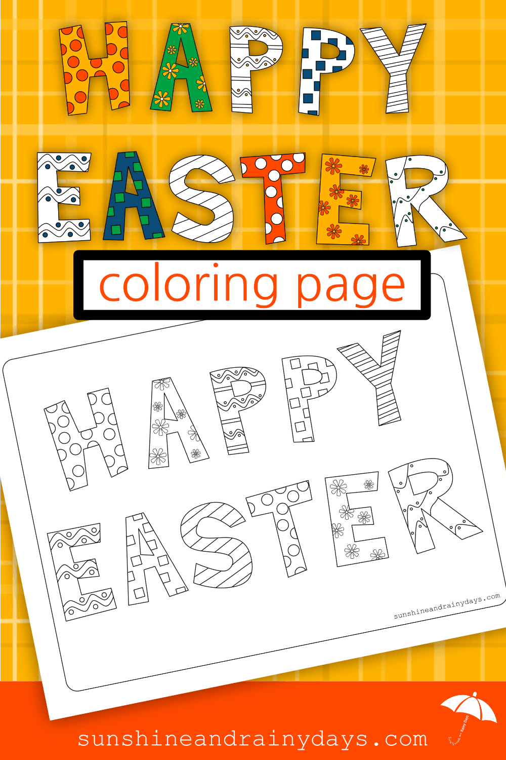 The Happy Easter Coloring Page is here to help you Celebrate Easter!