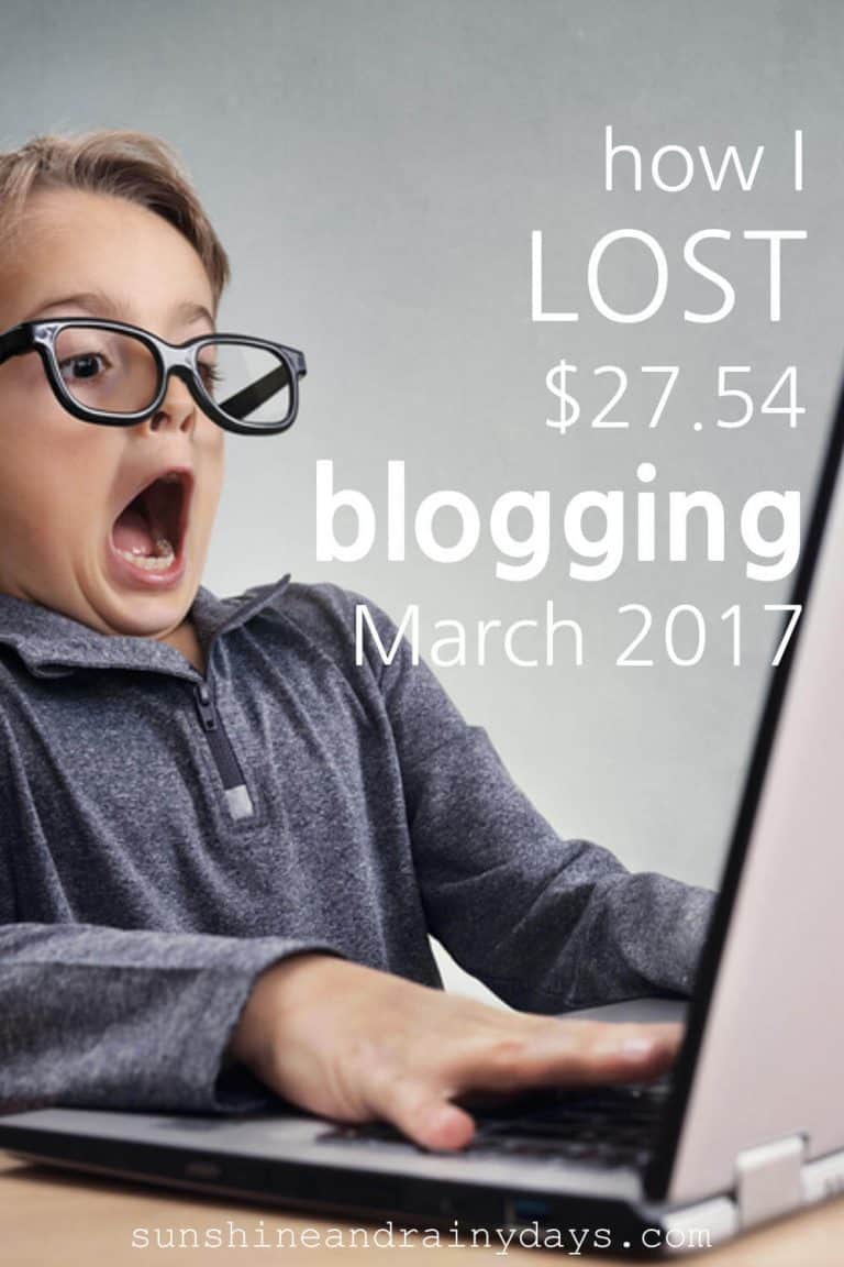 How I Lost Money Blogging – March Income Report