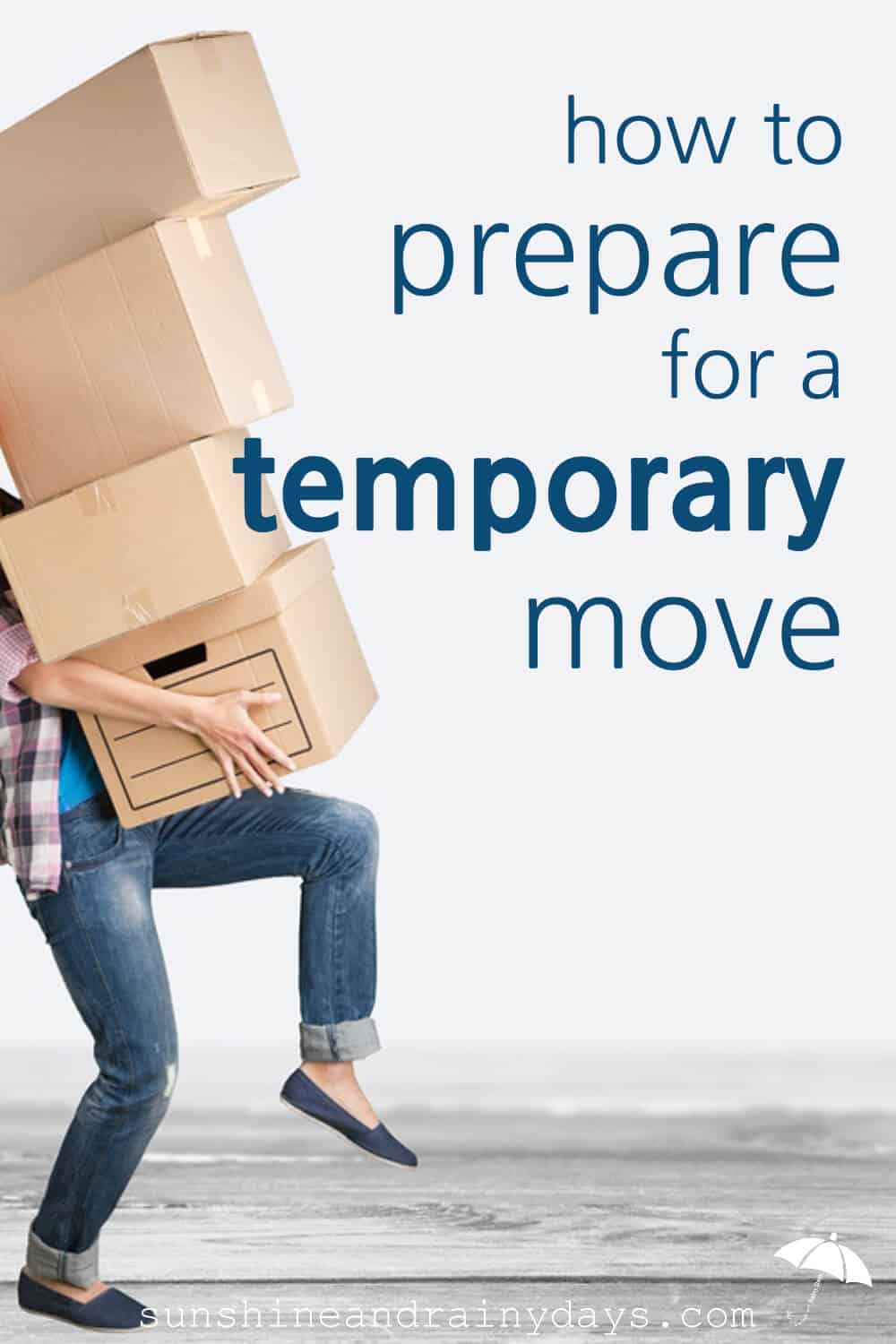 Have you found yourself in the situation where you must prepare for a temporary move? Choose what is worth the move. Determine what must be accessible. Pack in bankers boxes. Decide what could survive storage. Hold a moving sale.