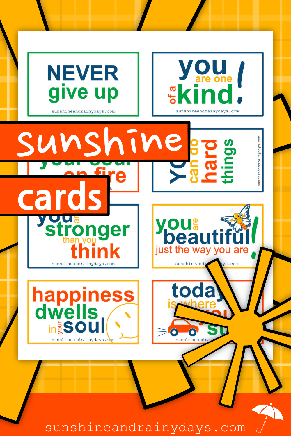 Printable Sunshine Cards