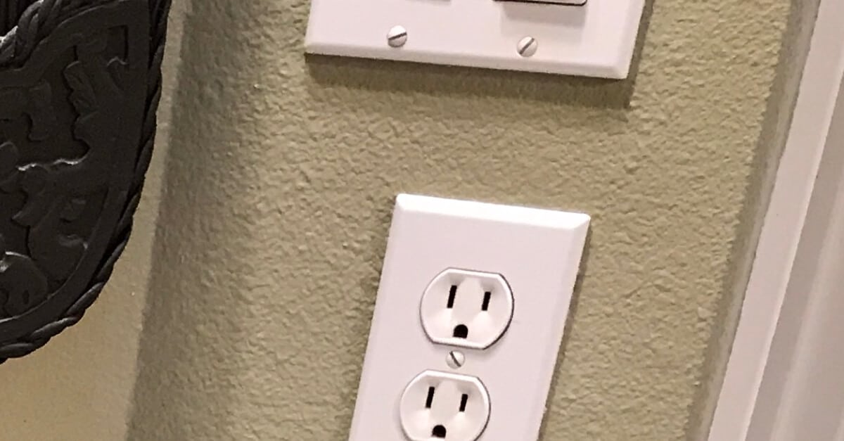 Outlet and switches.