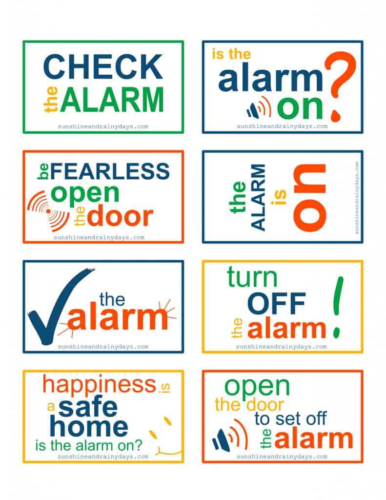 Alarm Is On! Free Printable