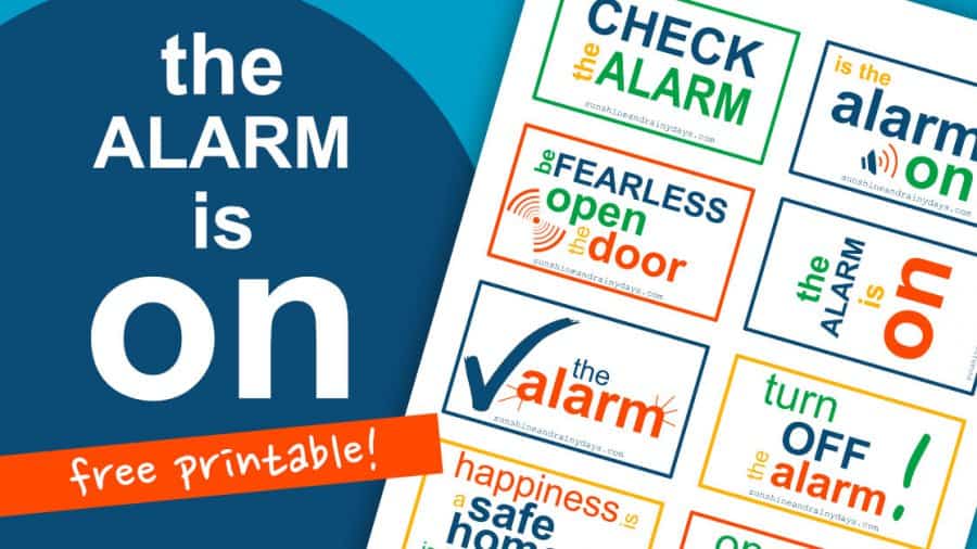 The Alarm Is On! Free Printable - Sunshine and Rainy Days