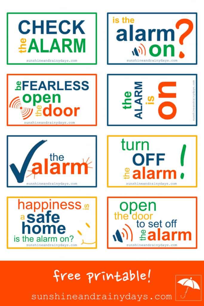 How many times have you set off the alarm when Fido wants out first thing in the morning? You jump, your heart races, you scramble to the keypad to push in your code, and hope the entire household didn't wake up. You need a reminder the alarm is on. #alarmison #printable