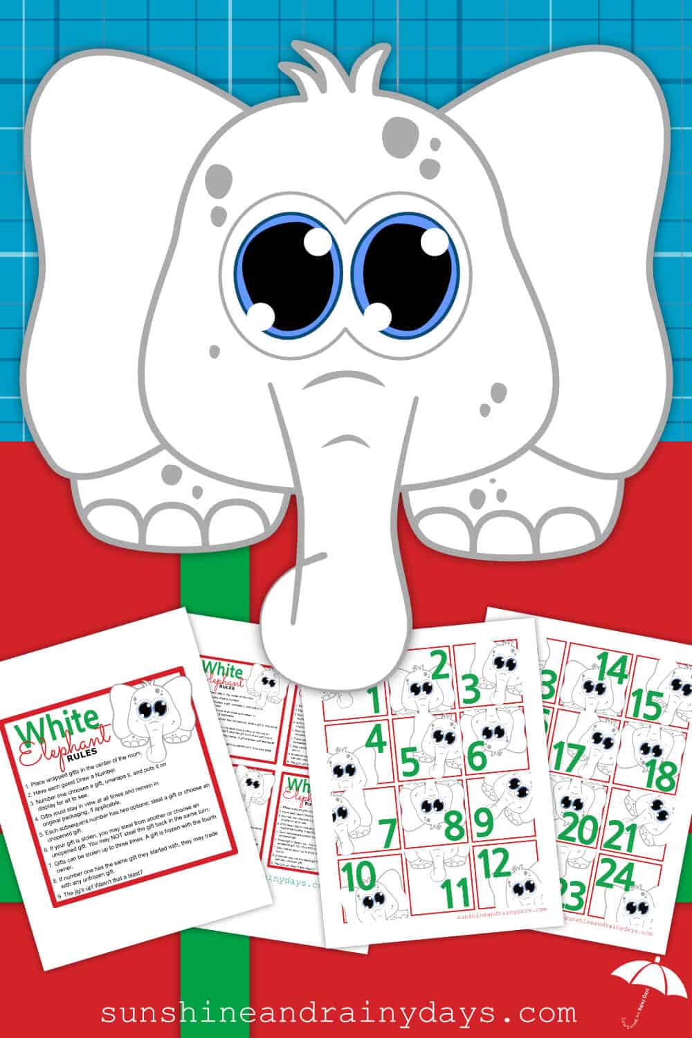 White Elephant Rules And Numbers Sunshine and Rainy Days