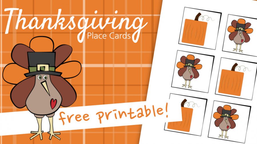 Thanksgiving Place Card Printable - Sunshine and Rainy Days