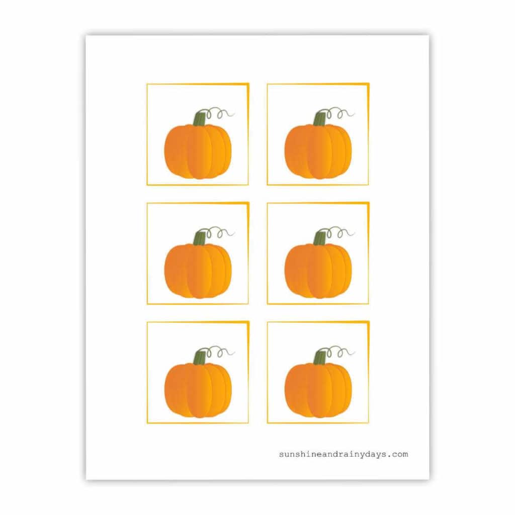 Pumpkin place card printable for Thanksgiving.