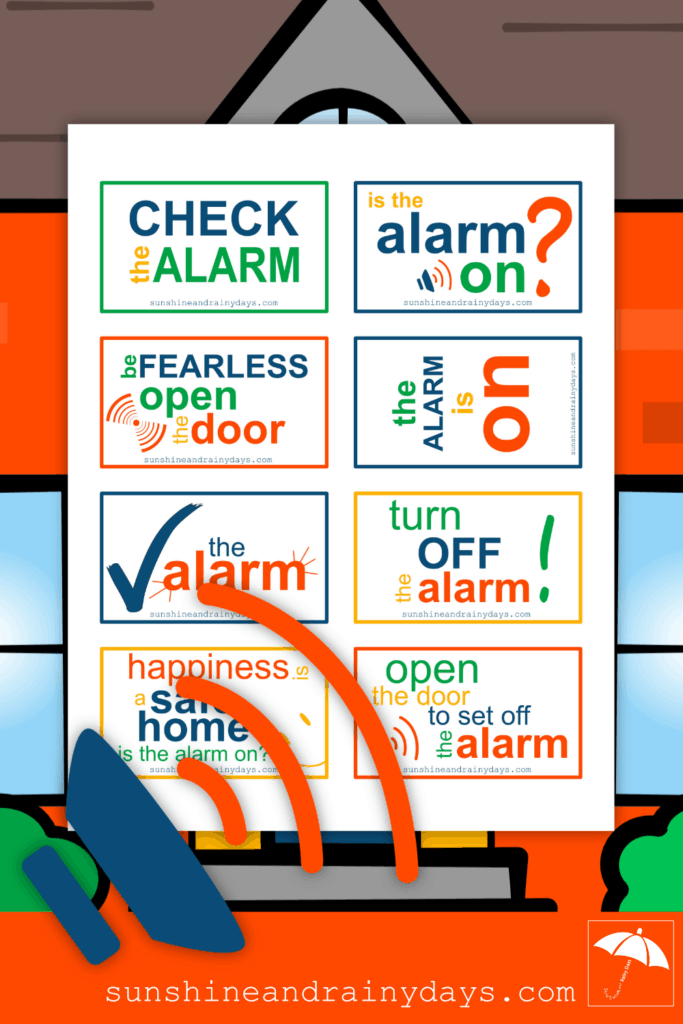The Alarm Is On! Free Printable Sunshine and Rainy Days