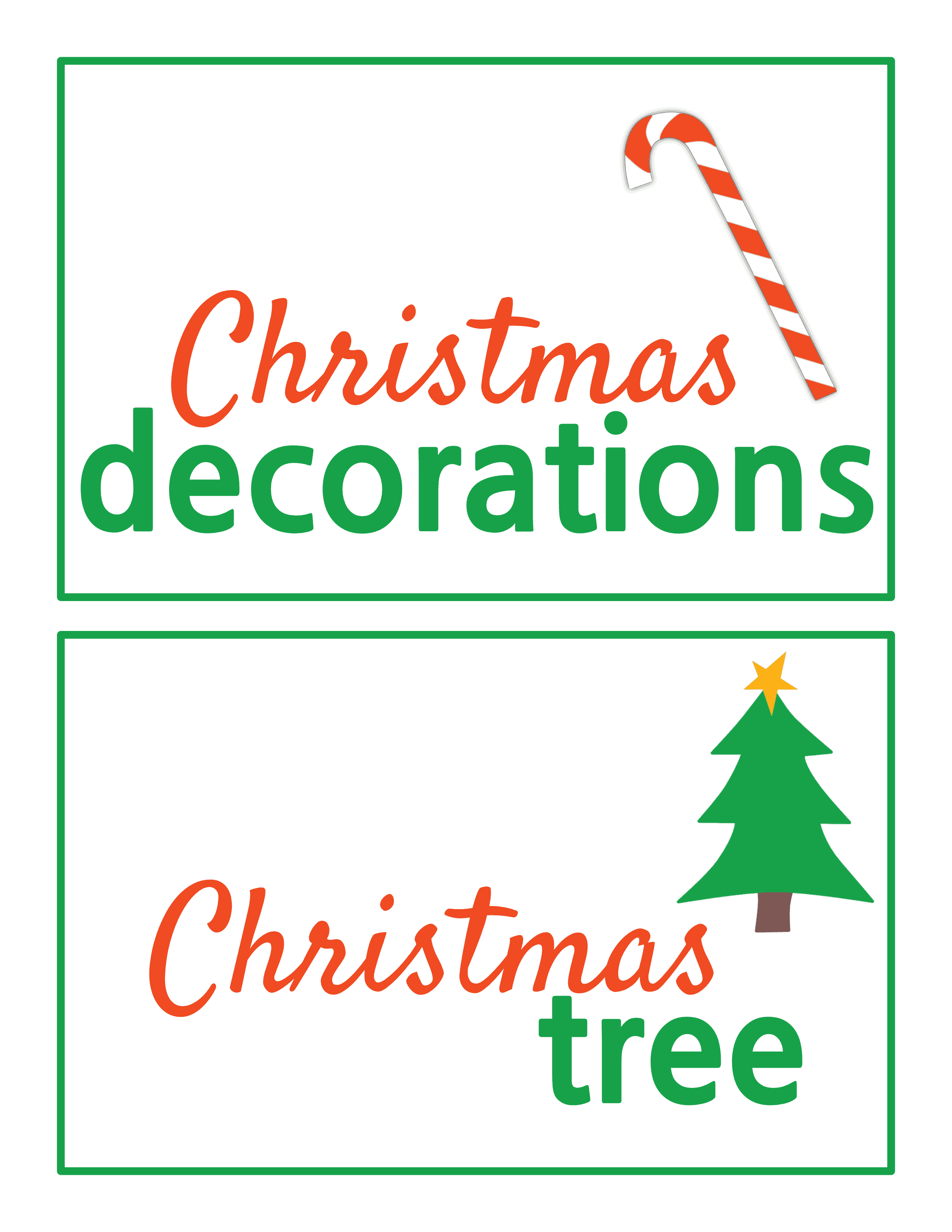 Free Printable Christmas Storage Labels