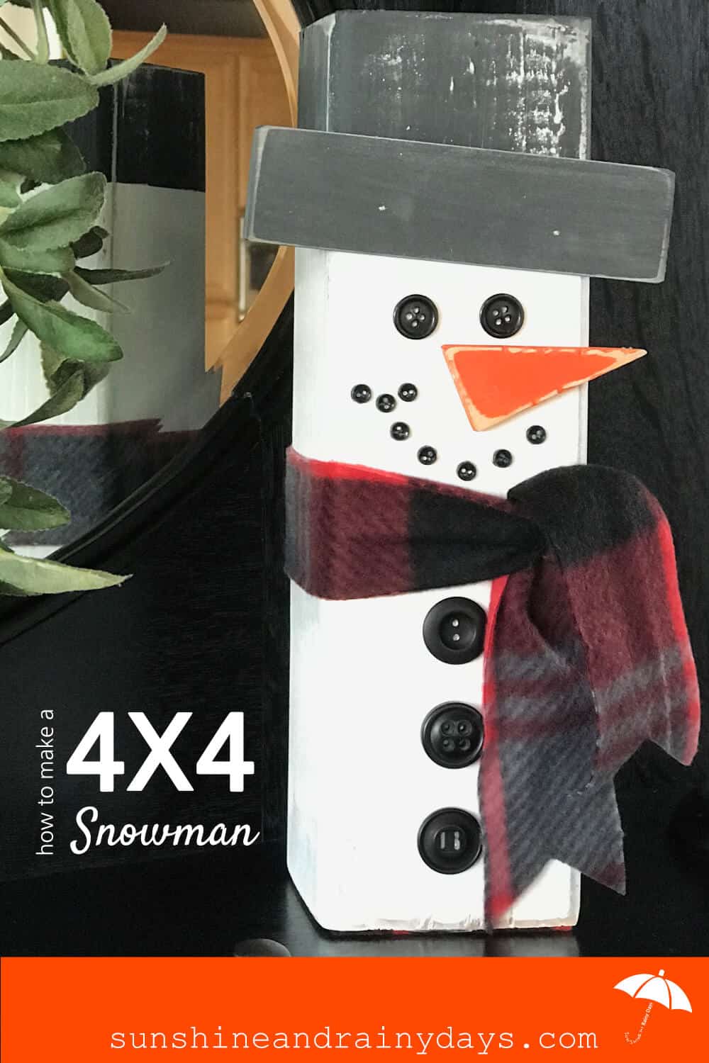 Making a 4 X 4 Snowman was a super fun project and we LOVE the end result! You never know if others will appreciate homemade decorative gifts but I think these are pretty cool! #4x4snowman #ChristmasDecoration #ChristmasDIY