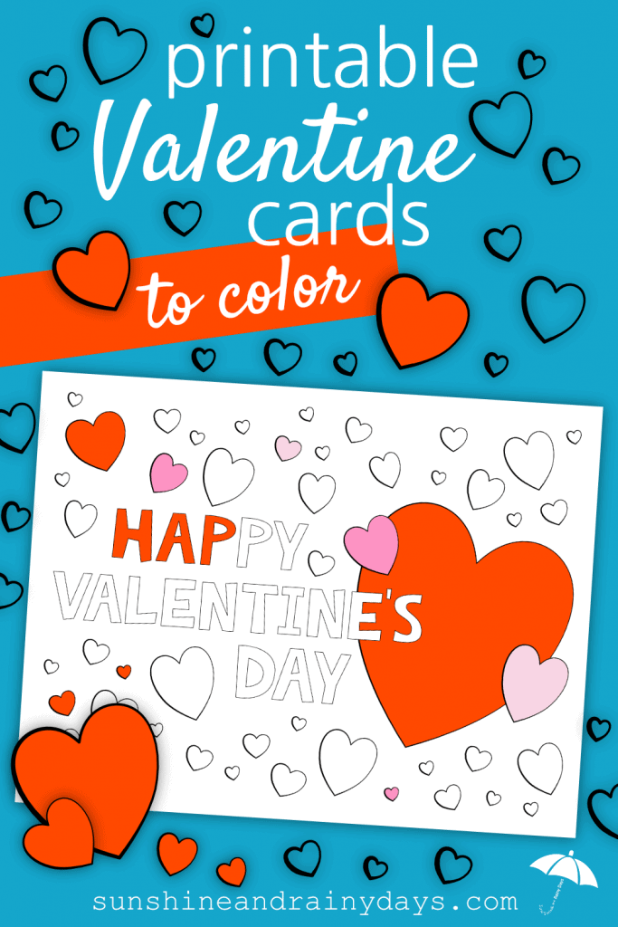 Valentine's Day Cards To Color