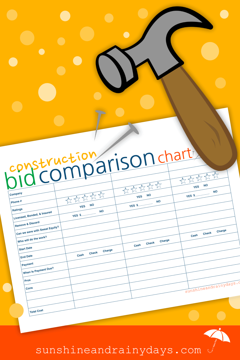 You've done your due diligence and retrieved three bids but how do you know which contractor to hire? Use our construction bid comparison chart, do your homework, research, ask questions, and move forward with confidence!