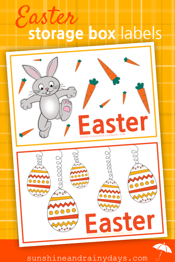 Easter Storage Box Labels