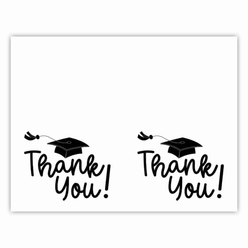 Graduation Thank You Card you can print at home!
