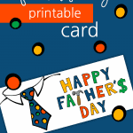 Printable Father's Day Card - Sunshine and Rainy Days