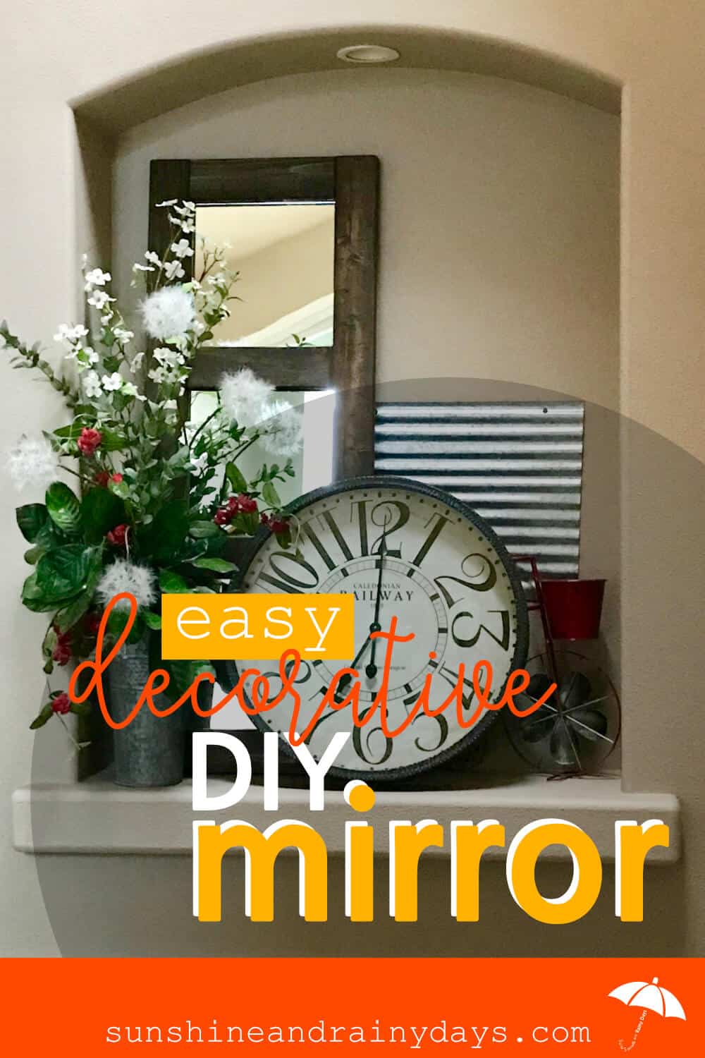 Check out how EASY this Decorative DIY Mirror is to make! There's no need to buy expensive materials to make this mirror. Simple 2 X 4's will do the job!
