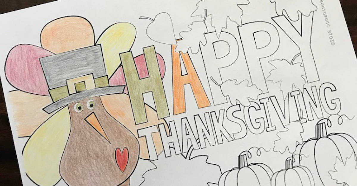 Thanksgiving Coloring Page