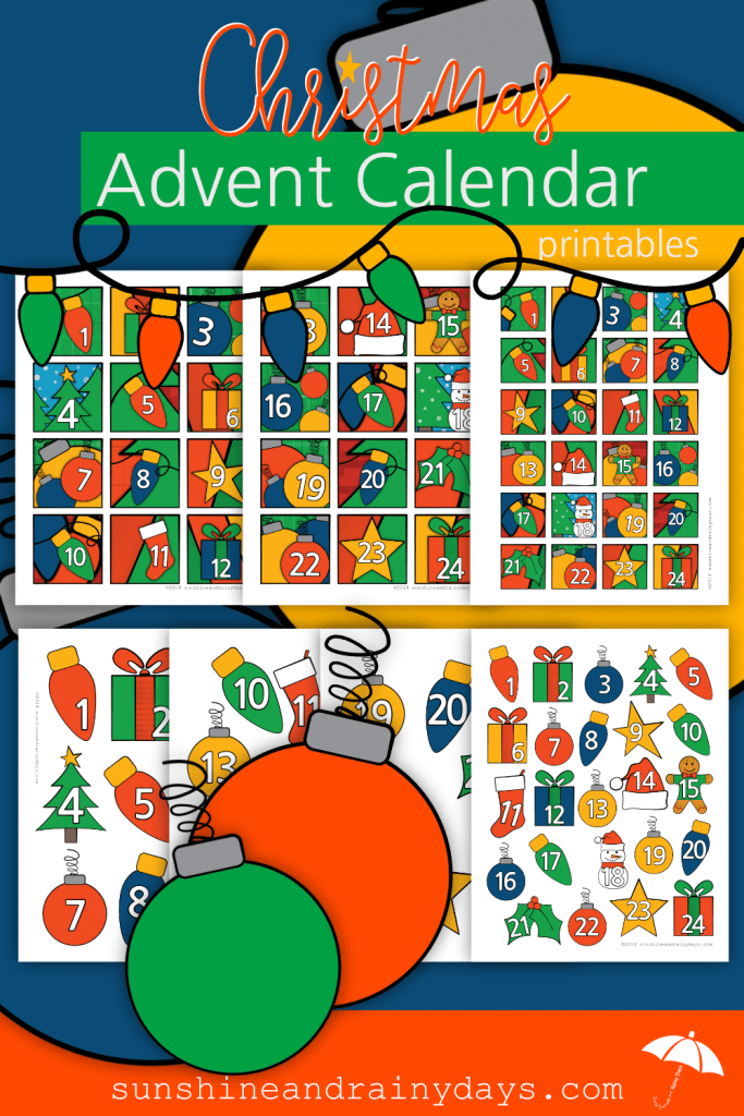 Christmas Advent Calendar Numbers