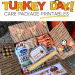 Thanksgiving care package printables and ideas for college students.